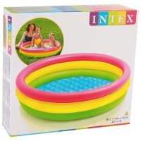 Бассейн надувной &laquo;Радуга&raquo;, с надувным дном, 114 х 25 см, от 2 лет, 57412NP INTEX