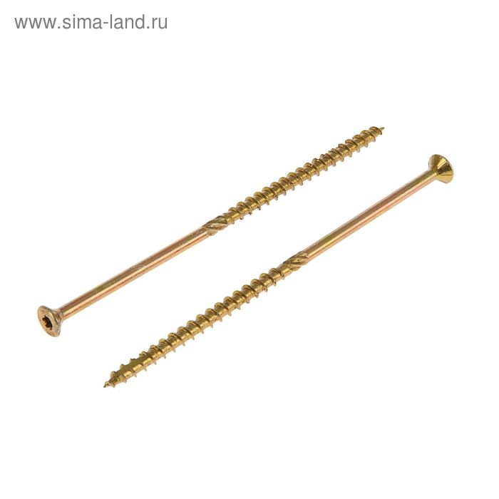 Саморез конструкционный INFIX, 8х200 мм, потай, Torx40, жёлтый цинк