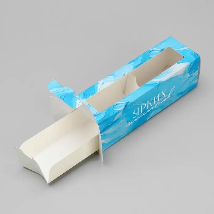 Коробка для макарун, кондитерская упаковка &laquo;Ярких моментов &raquo; 18 х 5.5 х 5.5 см