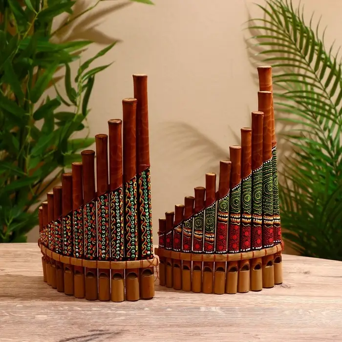 Сувенирный музыкальный инструмент "Флейта" 30х5х18 см МИКС