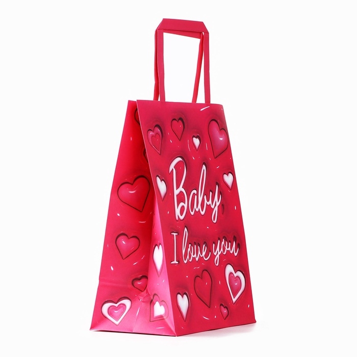 Пакет подарочный &laquo;Я люблю тебя&raquo;, 20 &times; 11 &times; 27,7 см