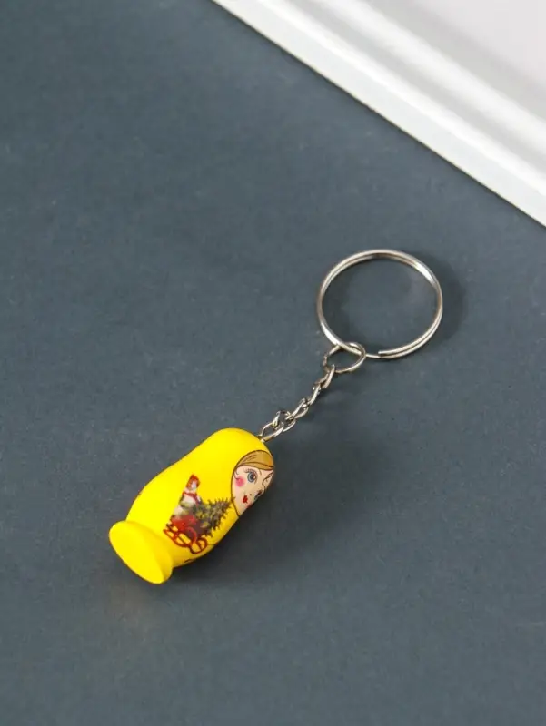 Брелок дерево "Матрёшка" МИКС 3,3х1,8х1,6 см