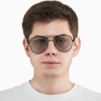 Очки солнцезащитные фотохромные, uv 400, дужка 14.3 см, ширина 13.7 см, линза 5.3 х 5.7 см    107979