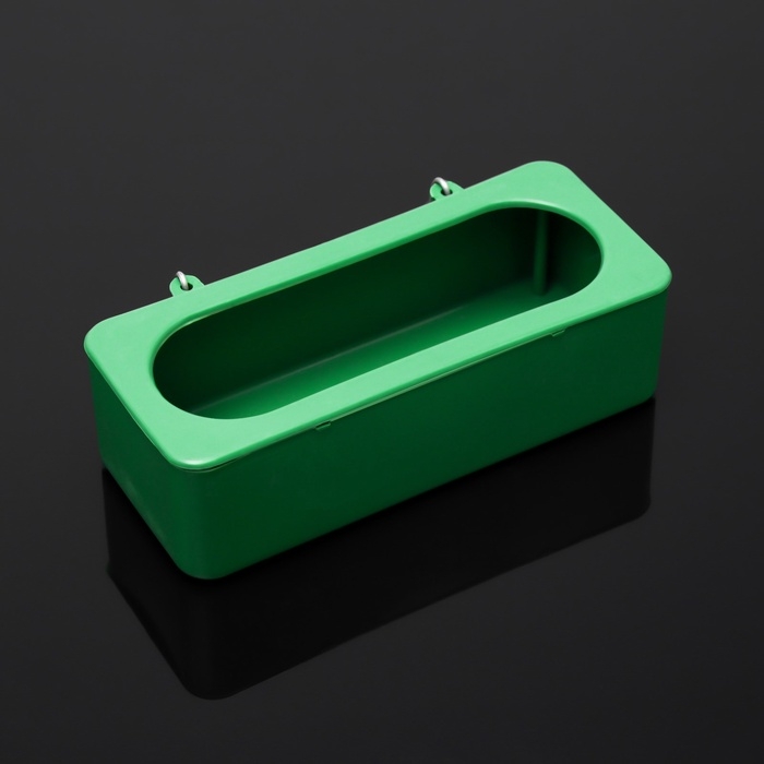 Кормушка для птиц внутренняя матовая 15 х 6,5 х 4,5 см, зелёная