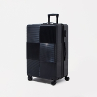 Чемодан большой 84 л (L), отдел на молнии, кодовый замок, цвет чёрный