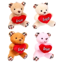 Мягкая ирушка &laquo;Мишутка с сердцем&raquo;, на брелоке, цвет МИКС