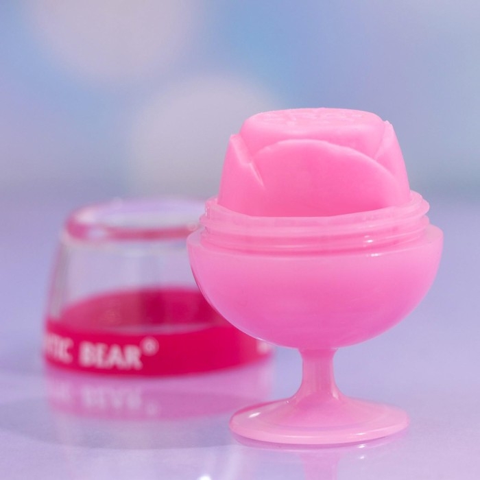 Бальзам для губ &laquo;Бокал&raquo;, микс цветов и ароматов, светящийся в темноте