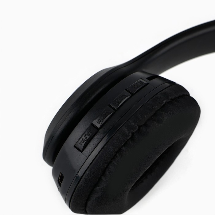 Наушники светящиеся ушки, беспроводные &laquo;Котик&raquo;, черные W-03