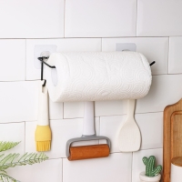 Держатель для кухонных принадлежностей настенный Доляна, 5 крючков, 28&times;8&times;8 см, цвет чёрный