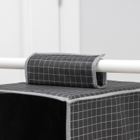 Органайзер подвесной Доляна &laquo;Кло&raquo;, 4 отделения, 30&times;30&times;80 см, цвет чёрный