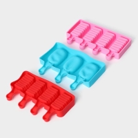 Набор форм для мороженого Доляна &laquo;Венеция&raquo;, 3 шт, силикон, 19&times;11 см