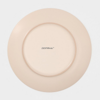 Набор тарелок керамических Доляна &laquo;Пастель&raquo;, 18 предметов: 6 тарелок d=19 см, 6 тарелок d=27 см, 6 мисок d=19 см, цвет крем-брюле