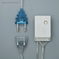 Гирлянда &laquo;Занавес&raquo; 2 &times; 1.5 м с насадками &laquo;Ёжики&raquo;, IP20, прозрачная нить, 360 LED, свечение синее, 8 режимов, 220 В