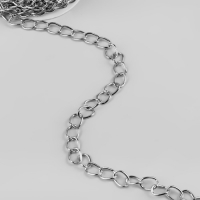 Цепочка для сумки, железная, 11 &times; 16 мм, 10 &plusmn; 0,5 м, цвет серебряный