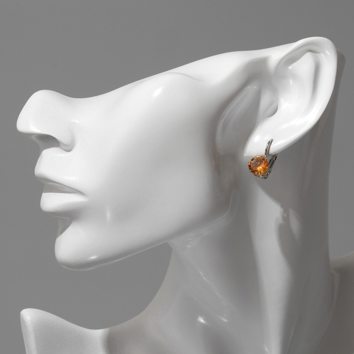 Серьги со стразами &laquo;Конфетти&raquo; каникулы круг, цвет МИКС в серебре