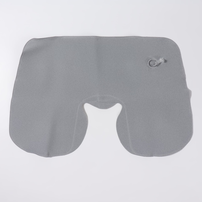 Подушка для шеи дорожная, надувная, 38 &times; 24 см, цвет серый