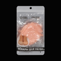 Корректоры - разделители для пальцев ног, на манжете, дышащие, 4 разделителя, силиконовые, 8 &times; 7 см, пара, цвет бежевый