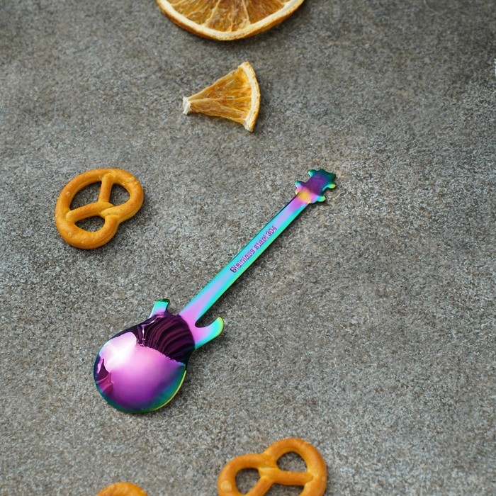 Ложка десертная из нержавеющей стали Magistro &laquo;Гитара&raquo;, длина 12 см, цвет хамелеон