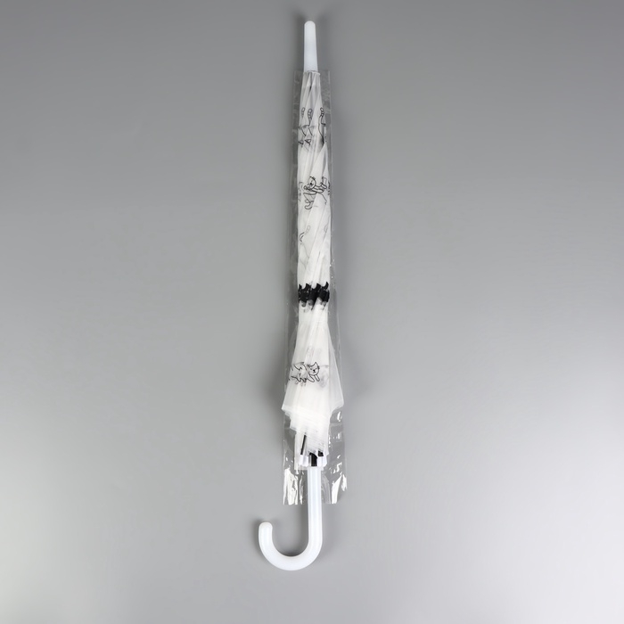 Зонт - трость полуавтоматический &laquo;Коты&raquo;, 8 спиц, R = 47/54 см, D = 108 см, цвет МИКС