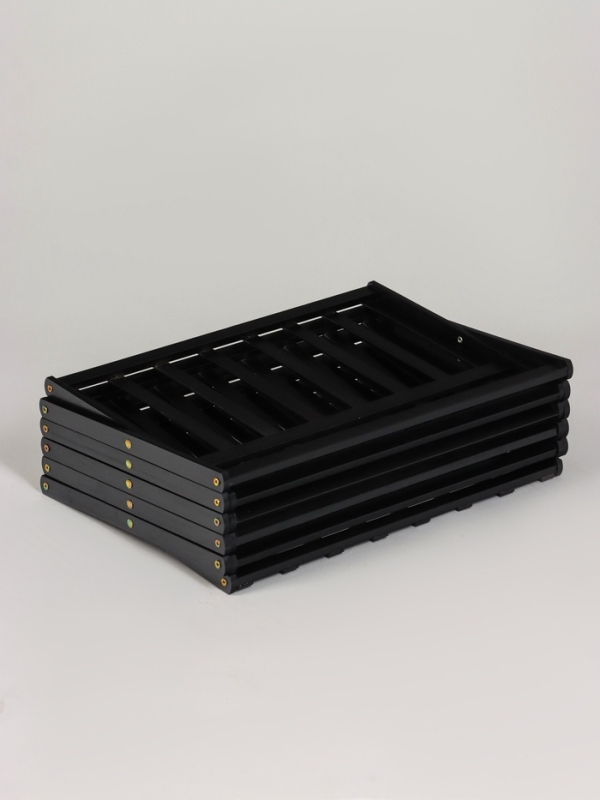 Подставка для цветов Greengo, 6 полок, 50 &times; 25 &times; 110 см, напольная, бамбук, чёрная