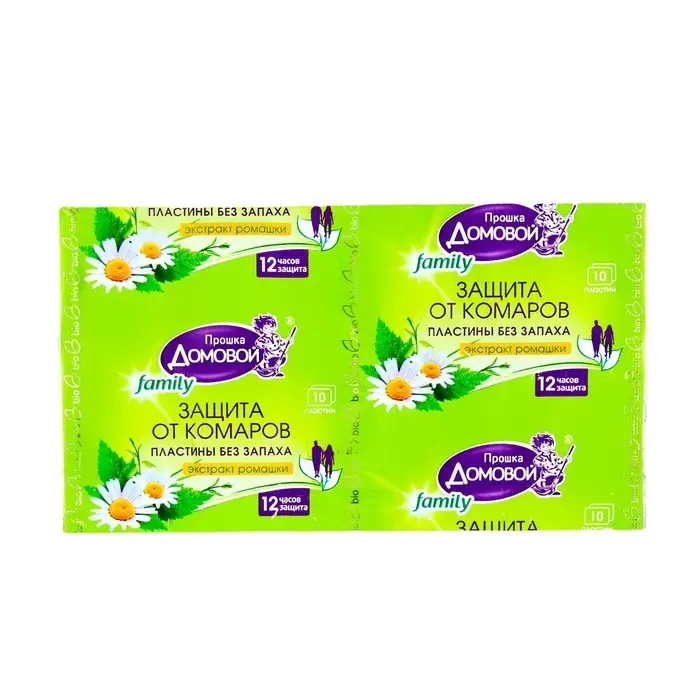 Пластины от комаров Домовой Прошка БИО Family, 10 шт