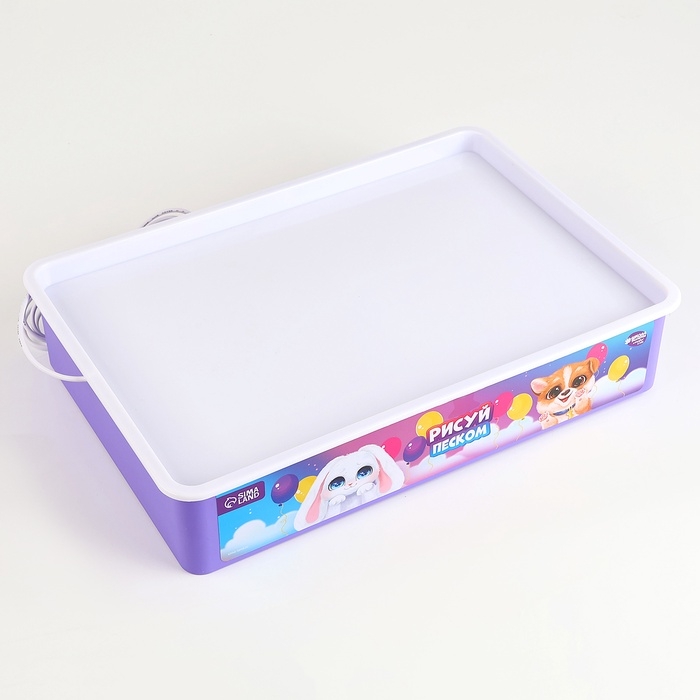 Планшет &laquo;Рисование песком&raquo;, 27 х 39 см, песок 1 кг, трафарет, набор для творчества