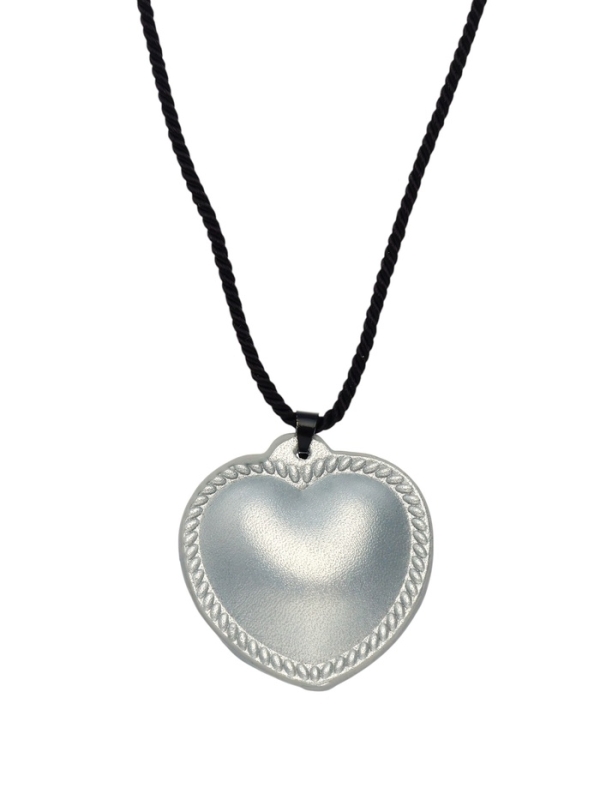 Портупея с кулоном &laquo;Сердечко&raquo; кожа, трансформер, цвет серебро, 150 см