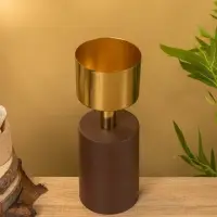 Подсвечник на 1 свечу "Кубок" шоколад с золотом 10х10х28,5 см