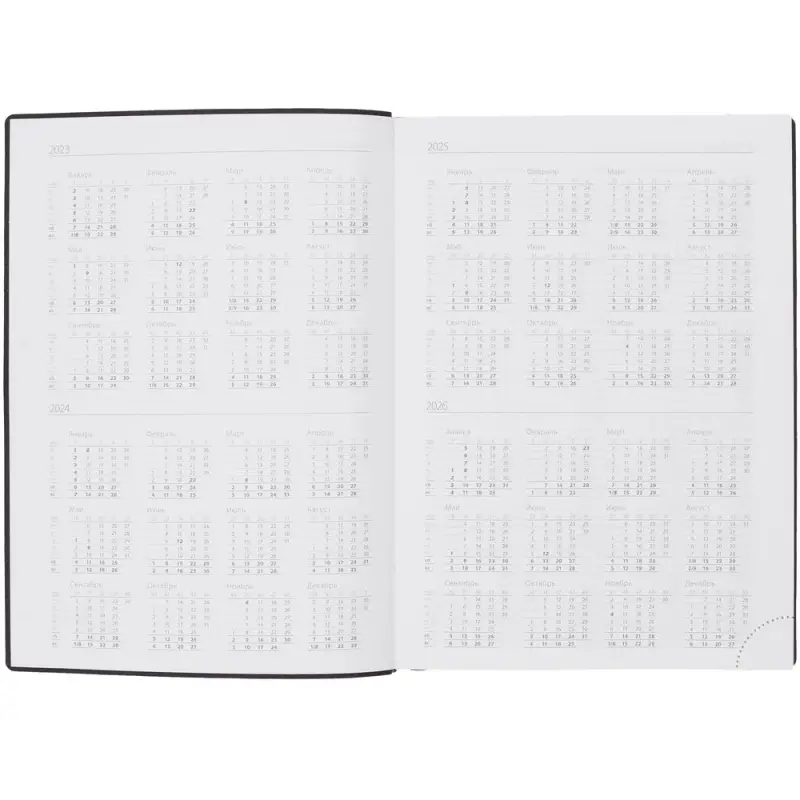 Ежедневник Vivian, недатированный, черный