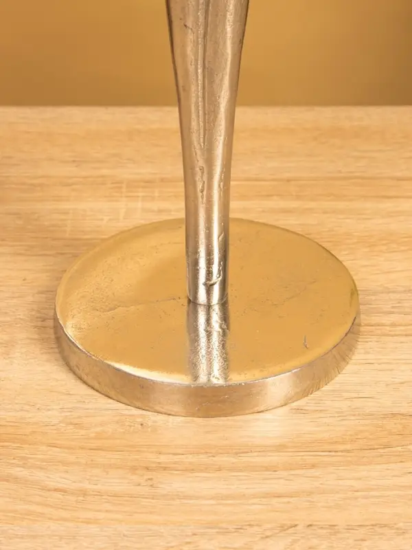 Подсвечник "Цивилизация" 13х13х 41 см, алюминий, цв. серебро