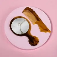 Набор парикмахерский, 2 предмета, 13(&plusmn;1) см, цвет &laquo;янтарный&raquo;