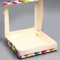 Коробка складная Happy Birthday, 20&times;20&times;4 см