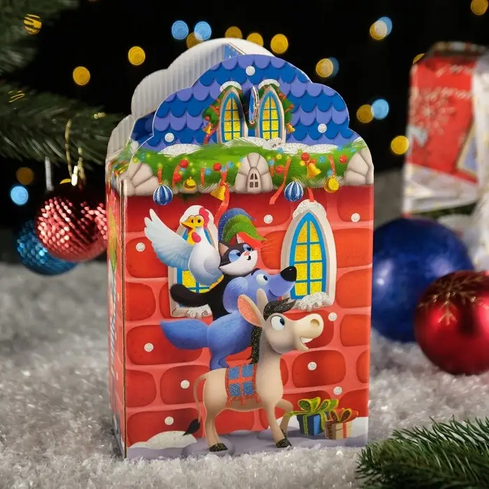 Подарочная новогодняя коробка &laquo;Бременские Музыканты&raquo;, 16&times;7.5&times;26 см