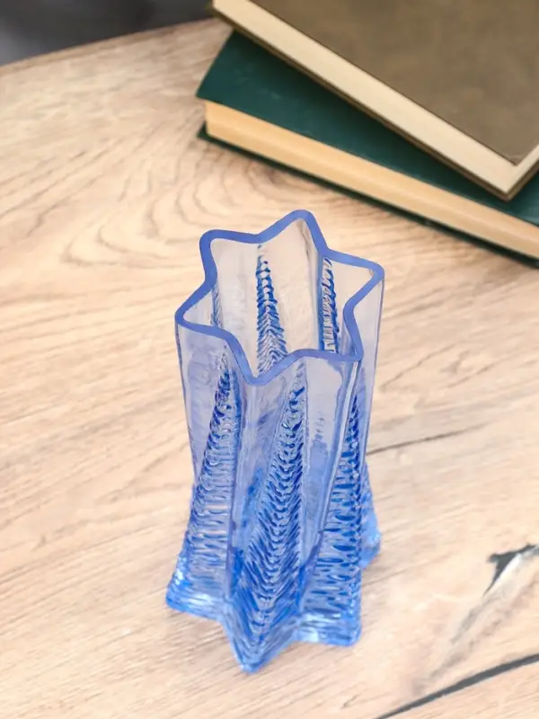 Ваза стекло настольная "Флоранс" 25х11х9 см, голубой