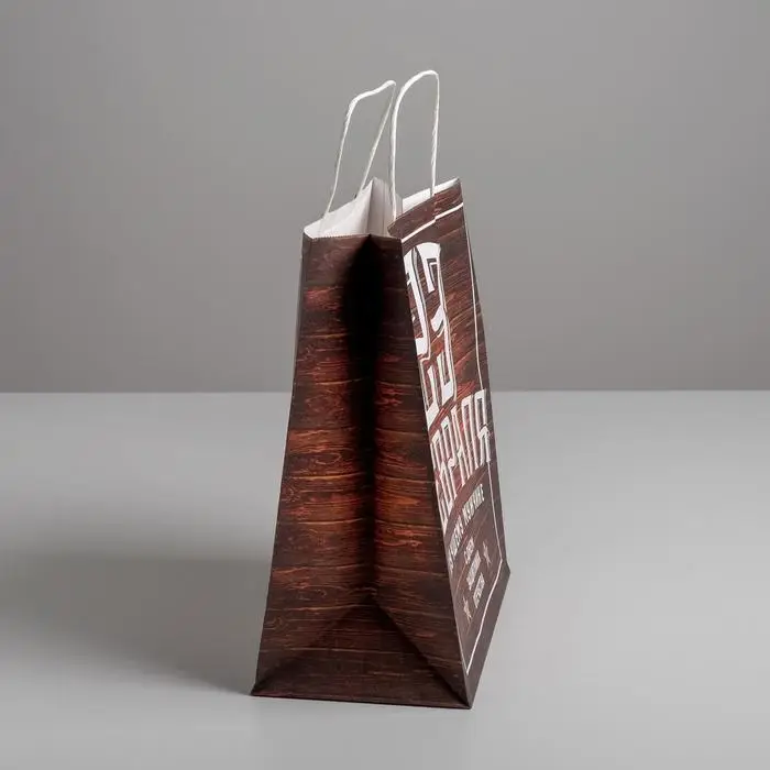 Пакет подарочный крафт, упаковка, &laquo;С 23 февраля&raquo;, 28 х 32 х 15 см