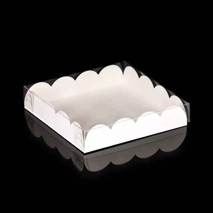 Коробка для печенья, белая, 15&times;15&times;3 см