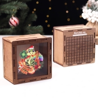 Копилка новогодняя "Богатого Года!" символ года, клевер, 14 х 14 х 8 см