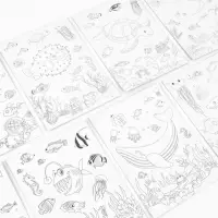 Гравюра блокнот "Морские жители", 9 листов, штихель