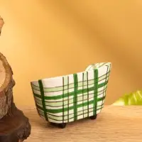 Сувенир дерево "Кресло клетчатое" цв. зелёный, 6х3,5х5 см