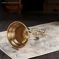 Колокольчик "Узор" латунь 7,5х7,5х17,5 см