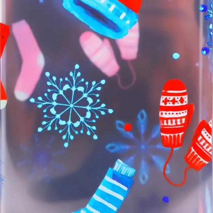 Коробка подарочная новогодняя складная ПВХ &laquo;С Праздником!&raquo; 6&times;6&times;10 см