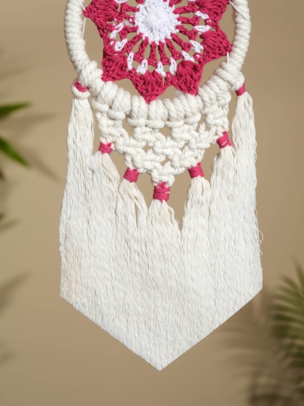 Ловец снов "Красный цветок" 12х33 см.