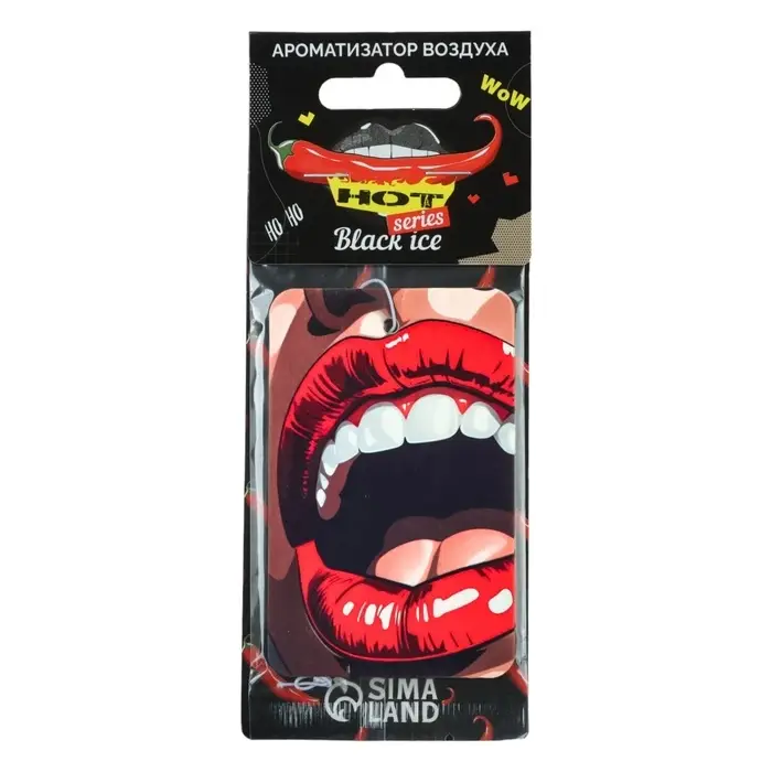 Ароматизатор в авто подвесной Cartage Hot Series, Чёрный лёд, картонный