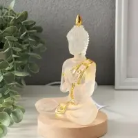 Сувенир полистоун свет "Будда Анджали Мудра - молитва" прозрачный 10х10х17,5 см