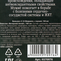 Бальзам с мумиё &laquo;С 23 февраля&raquo;: шиповник, черноплодная рябина, боярышник, смородина, календула, зверобой, 100 мл.