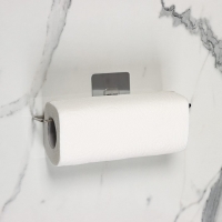 Держатель для бумажных полотенец настенный Доляна, 27&times;7&times;7 см, на липучке, цвет хром