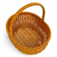 Корзина пластик 34 х 27 х 13 см, ручка20 см металл карскас коричневый