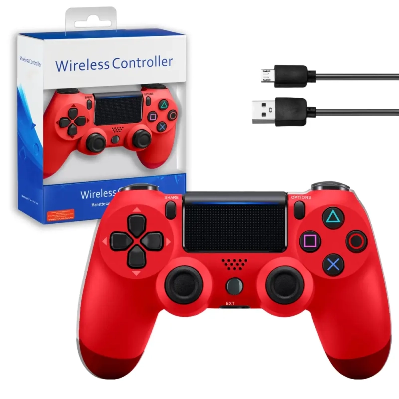Джойстик PS4 DualShock беспроводной AA красный