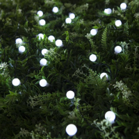Гирлянда &laquo;Нить&raquo; 4.5 м с насадками &laquo;Шарики&raquo;, IP44, тёмная нить, 30 LED, свечение белое, 2 режима, солнечная батарея