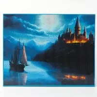Алмазная вышивка полное заполнение "Сказочный замок", на раме, 40*50 см
